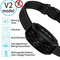 Hundezubehör Wiederaufladbares Anti-Bell-Halsband mit Vibration und Signalton Trainingsgerät zur Bellhemmung