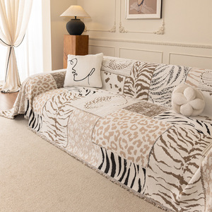 <span class=keywords><strong>Funda</strong></span> de Sofá y Manta Cuadrada de Chenilla con Estampado de Leopardo, Diseño Nórdico Minimalista, Antiarañazos para Gatos, para Todas las Estaciones - Product Image 6