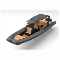 Bateaux de patrouille 10.5m en aluminium nervuré RHIB 1050 Orca Hypalon bon marché