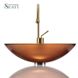 SDAYI, lavabos de <span class=keywords><strong>cristal</strong></span> de estilo transparente de lujo ligero, <span class=keywords><strong>lavabo</strong></span> ovalado, <span class=keywords><strong>lavabo</strong></span> de mano, <span class=keywords><strong>lavabo</strong></span> de vidrio templado - Product Image 4