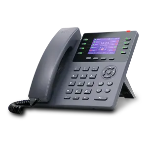 Puerto Gigabit para teléfono, pantalla lcd HD de 2,4 pulgadas, voz negra, para oficina/hotel, sip, ip, voip