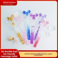 Système Derma DIY pour le corps, les yeux, le nez, les pieds, la tête, massage, prise US, anti-rides, masseur facial, rouleau musculaire 3D à double boule glacée