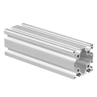 Profil Aluminium Industri Alur Ganda 6060, Profil Paduan Aluminium untuk Rangka Peralatan, Braket Meja Kerja