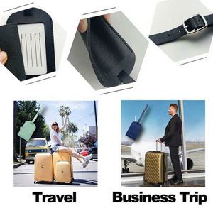 Etiqueta de equipaje de viaje de cuero PU engrosado con logotipo personalizable y papel de firma, venta al por mayor transfronteriza - Product Image 6