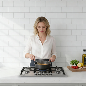 Estufas de gas de 5 quemadores, de acero inoxidable, duraderas, impermeables, de bajo consumo, para uso doméstico, 1 año de garantía. - Product Image 4