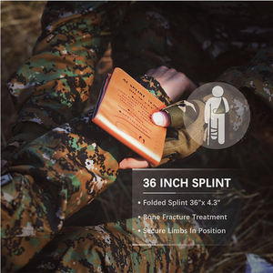 Férula de emergencia de primeros auxilios impermeable plegable Rollo de férula de aluminio acolchado de espuma médica - Product Image 5