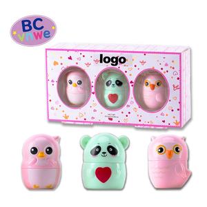 Cosméticos personalizados hot-selling infantil bonito pequeno animal lip gloss conjunto cosmético para maquiagem do bebê das crianças