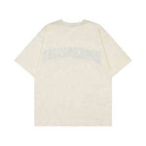 เสื้อยืดพิมพ์ลายพัฟผ้าฝ้าย GSM 300วินเทจมีกระดุมข้างสไตล์ฮิปฮอปแบบกำหนดเอง - Product Image 4