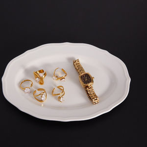 Водонепроницаемое кольцо из нержавеющей стали с позолотой 18 карат и кубическим цирконием, массивное золотое кольцо для женщин, модное ювелирное украшение <span class=keywords><strong>2026</strong></span> года - Product Image 5