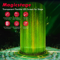 Écran publicitaire LED P15 P20, écran transparent en film magique, écran amovible pour scène d'événement, écran LED volant
