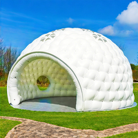 Forme personnalisée décoration d'art de rue tente de camping gonflable tente extérieure gonflable publicité Oxford avec éclairage LED