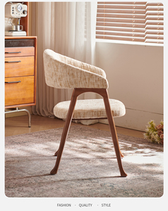 <span class=keywords><strong>Poltrona</strong></span> da pranzo di design di fascia alta francese della metà del secolo semplice e moderna <span class=keywords><strong>poltrona</strong></span> a ferro di cavallo con lino di <span class=keywords><strong>cotone</strong></span> per uso domestico o alberghiero - Product Image 5