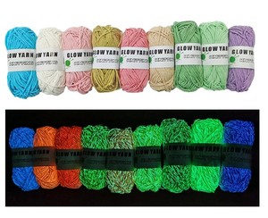 Vòng thủ công kéo sợi <span class=keywords><strong>Polyester</strong></span> dạ quang để Đan Áo len phát sáng chiếc khăn và nhiều hơn nữa - Product Image 6