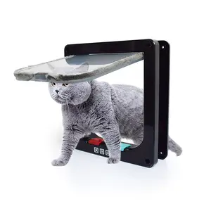 2023 New Pet Flap Locking Magnetic Home Dog Cat Door Tough ABS Pet Cat Door for Dog and Cat