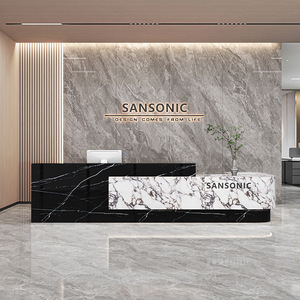 Bancone Reception Moderno Minimalista a <span class=keywords><strong>L</strong></span> Personalizzato per Ufficio, <span class=keywords><strong>Istituto</strong></span> di Formazione, Hall di Hotel, Palestra, Area Cassa - Product Image 1