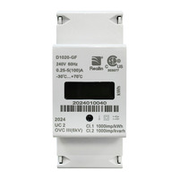 Reallin-Medidor de energía MID de carga directa, medidor de electricidad de carril DIN bidireccional, clase B, 1P2W, 100A