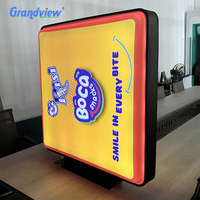 Boîte lumineuse publicitaire LED solaire murale en aluminium sur mesure, étanche, de 40, 50, 60 cm
