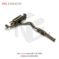 Catback de soupape de silencieux d'échappement de voiture en acier inoxydable ING pour Toyota Yaris GR 1.6T 2020 avec des pièces de tuyau de tournage automatique de haute qualité