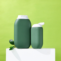 100ml 200ml 400ml Emballage de bouteille à presser de shampooing et de revitalisant de lotion pour le corps cosmétique en plastique HDPE écologique avec bouchon rabattable
