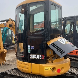 เครื่องขุด Cat303.5E มือสองเครื่องจักรก่อสร้างวิศวกรรมมือสองพร้อมแผ่นยางดันดินและสวิงบูม - Product Image 2
