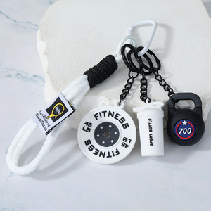 2026 New Arrival Charm <b>Weight</b> Fitness <b>Barbell</b> Gym Keychain for Exercise 3D Mini Customized Sports Kettlebell Keychains - Product Image 4