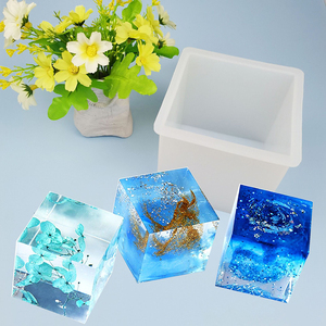 10cm Square Silicone <b>Mold</b> Crystal <b>Cake</b> Epoxy Resin <b>Mold</b> Animal Specimens <b>Molds</b> - Product Image 1