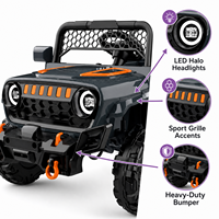 Camion à pédales GEEN pour enfants avec contrôle intelligent par application, double transmission, USB, MP3, affichage de la batterie, portes doubles pour l'éducation précoce