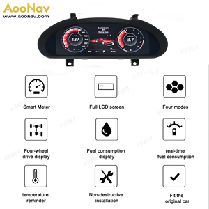 AOONAV Car LCD Digital Cluster For Maserati GranTurismo GT GC 2007-2018 Instrument Dashboard Panel Virtual Speedometer Display - Product Image 6