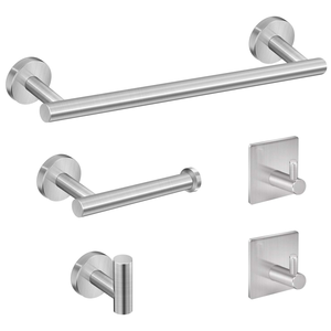 Soporte de Metal Inteligente Autoadhesivo Cromado para Toallas de Papel de Cocina y Baño, Estante para Accesorios de Ducha, Juego de Soportes para Baño - Product Image 1