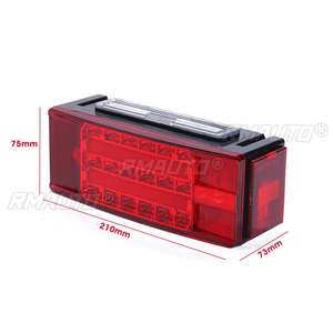 2 pièces Feux arrière LED rectangulaires pour camion, feux stop, clignotants, indicateurs pour remorque, bateau, camping-car, tracteur, poids lourd - Product Image 6