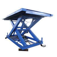 Ascenseur électrique à ciseaux stocké en usine fixe 2t 4t plate-forme élévatrice hydraulique à ciseaux avec CE