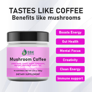 Oem Mushroom Coffee Powder Support Custom Reishi Mushroom <b>Supplement</b> Mushroom Improves Focus Alertness Coffee - Product Image 3