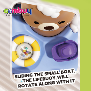 Juguete de Bañera Educativo para Bebés, Barco Deslizante Musical con Luces, Diseño de Oso de Dibujos Animados - Product Image 3