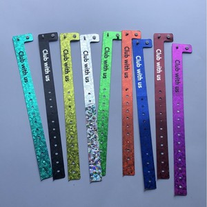 Professional Disposable PVC Glossy L-Shaped Laser Wristbands for Promotion or Gifts Packaging & Printing Product