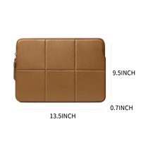 Pochette personnalisée en similicuir de 13 pouces pour ordinateur portable étui de protection durable et portable sac avec logo en PU étanche