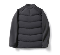 Veste en duvet de canard blanc 90 pour hommes avec col montant, veste matelassée tricotée et surpiqûre, design personnalisé OEM
