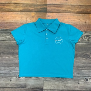 JL1029G nouveau modèle décontracté culture polos femmes haute qualité 100 <span class=keywords><strong>coton</strong></span> femmes broderie culture <span class=keywords><strong>POLO</strong></span> chemise femmes - Product Image 4