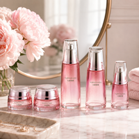 Bouteilles diffuseurs de parfum en verre dégradé violet avec impression de logo personnalisé, contenants de luxe pour soins de la peau 120ml 100ml 40ml 50g 30g