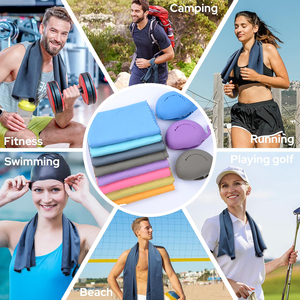 Bán Buôn Siêu Thấm Xách Tay Sợi Nhỏ Làm Mát Thể Thao Phòng Tập Thể Dục Tùy Chỉnh Thể Thao Mát Xuống Khăn - Product Image 3