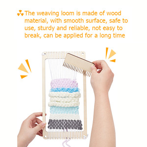 Miễn Phí Mẫu Tùy Chỉnh Bằng Gỗ Dệt Loom Kit DIY Tấm Thảm Tường Khung Treo <span class=keywords><strong>Craft</strong></span> Laser Cắt Sợi Công Cụ Thiết Lập - Product Image 3