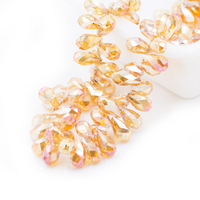 Perles de verre à facettes pour la fabrication de bijoux perles de cristal plaquées pour bricolage femmes collier Bracelet accessoires