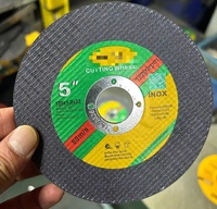 Cakram pemotong Resin 5 "125x1.2x16mm, roda pemotong untuk baja tahan karat dan logam kualitas terbaik 125x1x16mm