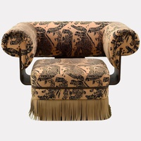 Fauteuil individuel ultra-confortable de style italien Degas, modèle SF2073, en tissu, petite taille, mobilier de salon haut de gamme, luxe léger