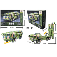 Modèle de système de missiles anti-aériens HQ-9 à l'échelle 1:72 en plastique, véhicule lanceur sol-air militaire, jouet éducatif