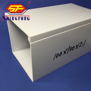 Kích Thước Lớn Trắng Nhựa Tường Vuông PVC Ống Trunking 50X50 Cho Điện Trang Trí Cáp Hider - Product Image 2