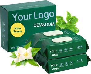 Lenços Umedecidos Orgânicos de Alta Qualidade OEM para Animais de Estimação, Suprimentos de Limpeza Facial para Gato e Cachorro, 100% Fibra de Bambu Biodegradável - Product Image 1