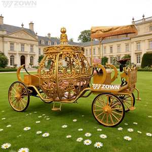 Carruaje Eléctrico de Lujo con Forma de Calabaza, Estilo Princesa Cenicienta, para Bodas Reales, con Luces LED, para Decoración de Bodas y Turismo - Product Image 1