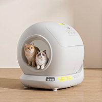 Bac à litière pour chat intelligent, automatique, écologique, désodorisant, 78L, grande capacité, capsule spatiale, contrôle par application, capteurs de sécurité, bac à déchets de 7L