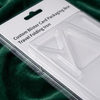 Boîte d'emballage en plastique pour produits électroniques grand public, articles de quincaillerie, avec support en PET transparent et carte de présentation, emballage à clapet