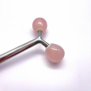 skin care beauty tools 2 round ball jade <b>massager</b> y shape <b>roller</b> - Product Image 5
